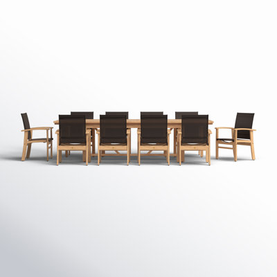Anautica 10 - Person Patio Dining Set with Rectangular Table