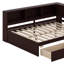Grand lit de jour en bois en forme de L avec 2 tiroirs et tablettes de rangement, structure de lit d'angle peu encombrante-1270156109