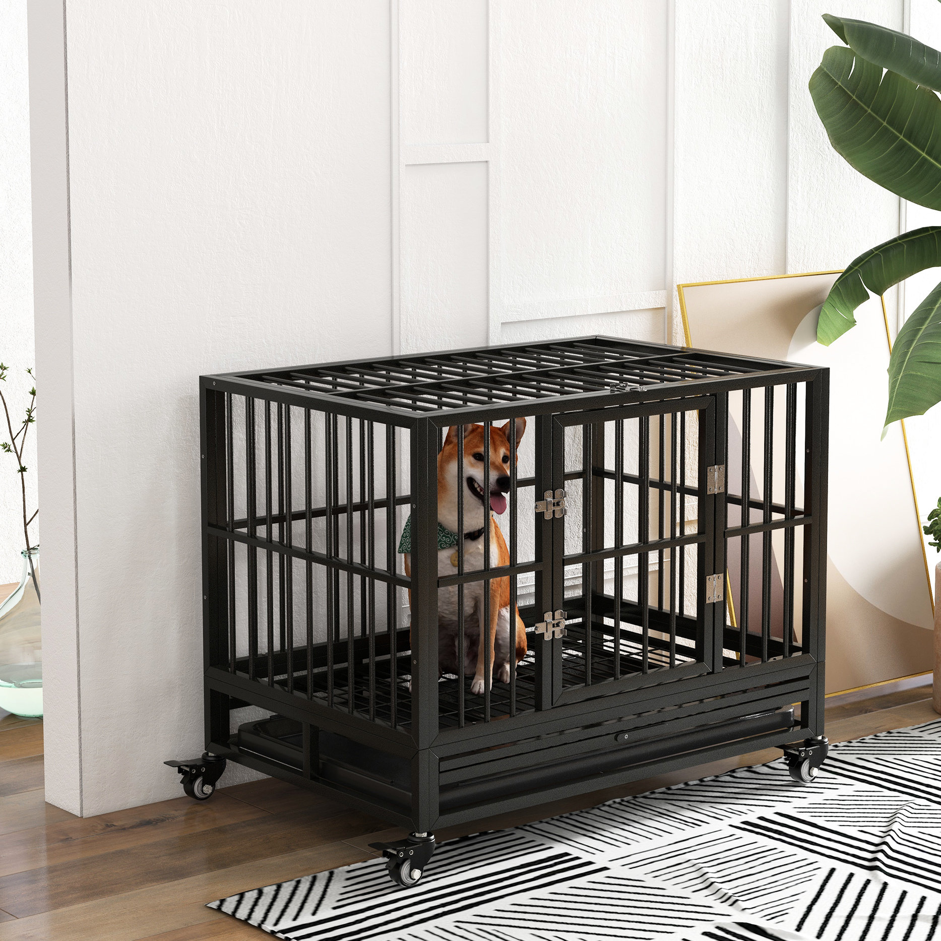 Curated visual reference: Gallery Detail: Tucker Murphy Pet Heavy Duty 36 Dog Crate With Lockable