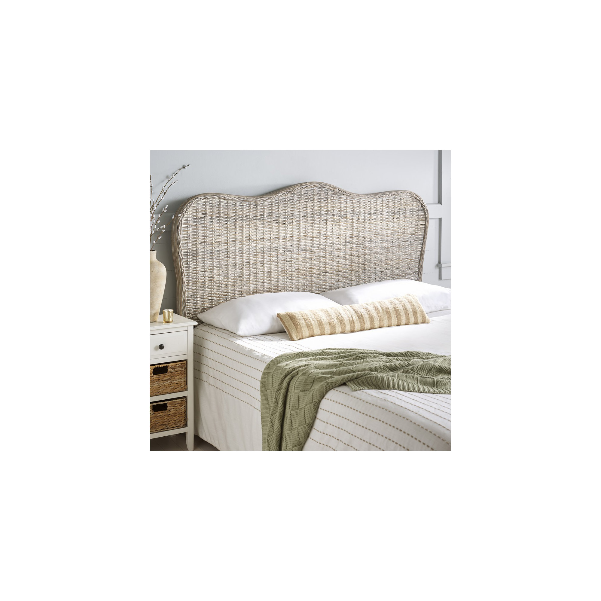 Litchford Headboard, White Washed, Queen