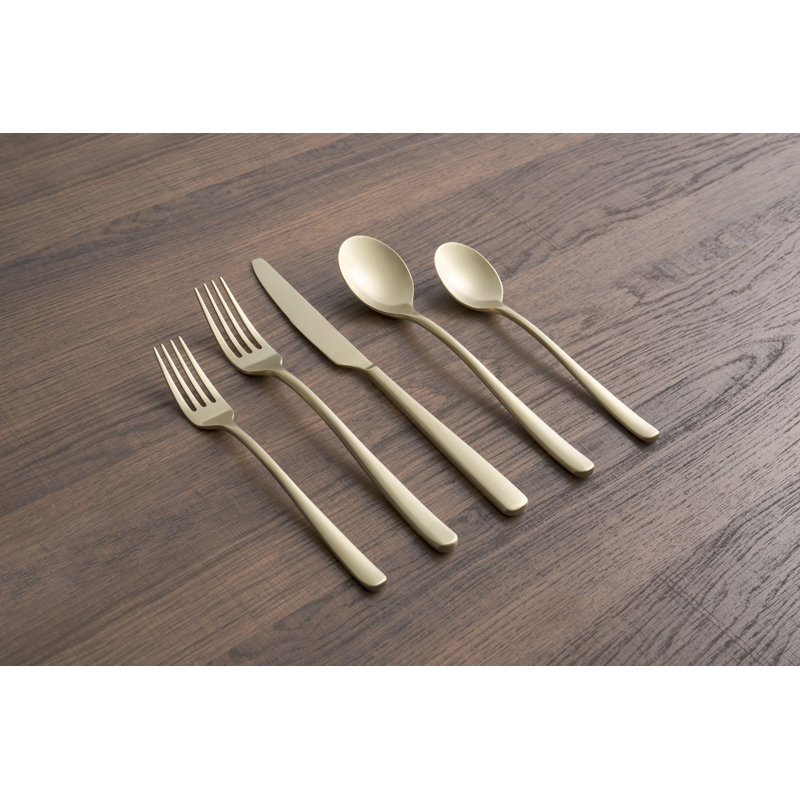  20-Piece Flatware Set, Service For 4, Champagne