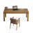 62.99" Burlywood Rectangular Solid Wood Office Sets