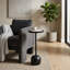 Table d'appoint moderne en métal avec plateau rond Rhapsody