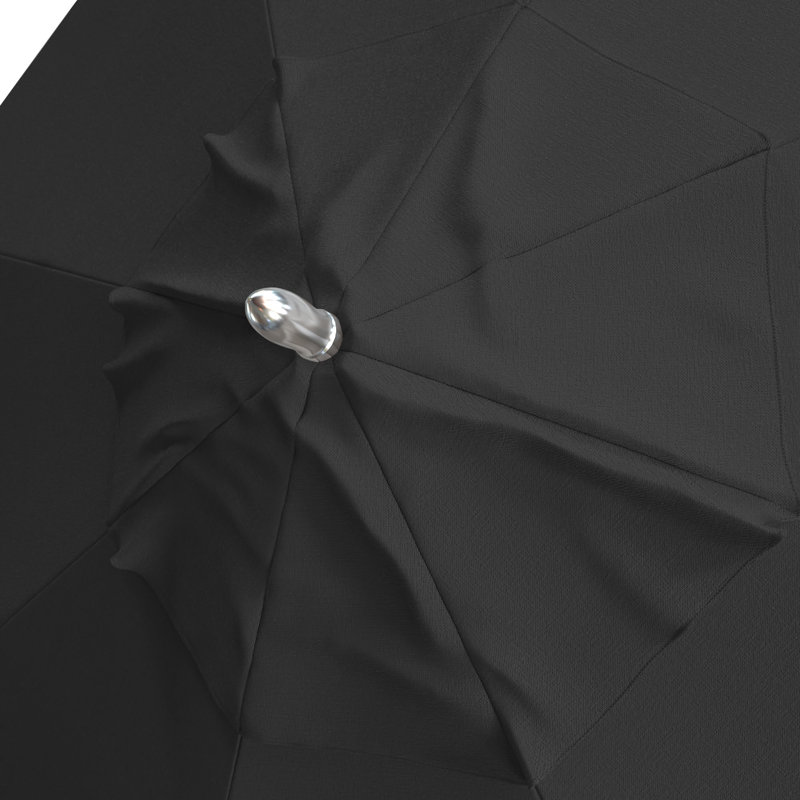 Parasol en teck 11 pi, Noir