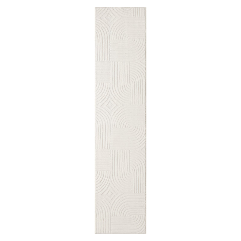 TOWN & COUNTRY EVERYDAY Stone Everwash® Machine Washable Area Rug 1'7x7'2 Ivory, Runner 1'7" x 7'2"