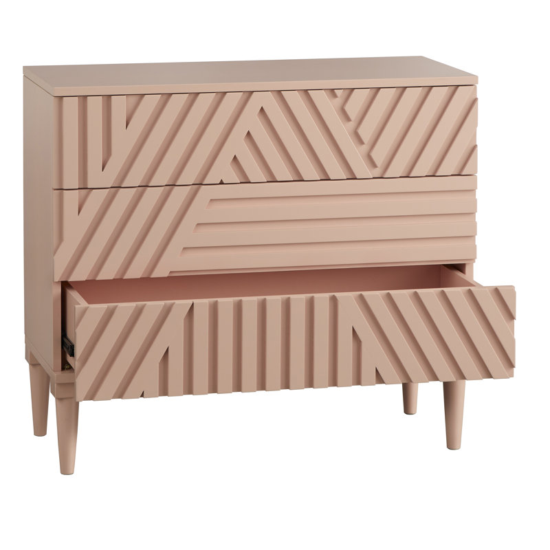 Gercho 3 - Drawer Accent Chest, Blush