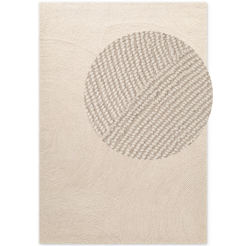 Eleni - Wool Rug by Hanse Home - Natural Living Room Rug, Hand-Tufted Wool Hygge, Scandinavian Living Room, Bedroom, Dining Room, Hallway