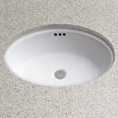 Dartmouth Vitreous China Oval Undermount Bathroom Sink with Overflow, Colonial White