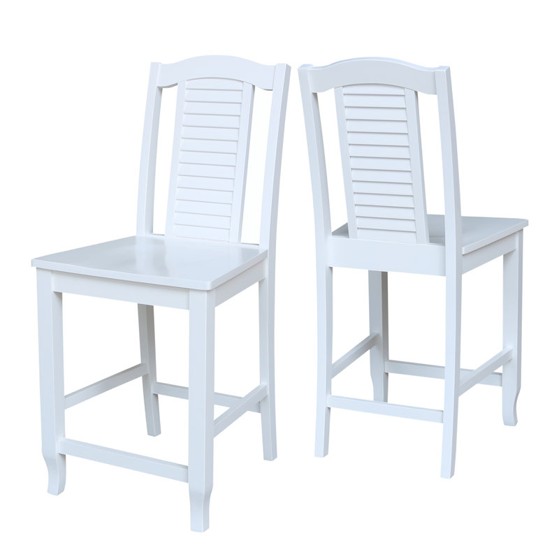 Tabouret de comptoir 24 po Aveanna, Blanc