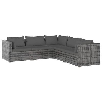 27.6" Wide Rectangle Patio Sectional Set with Cushions