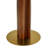 Modern Round Dining Table, 33.5" Sintered Stone Table With Wooden Leg & Gold Base, 2 - Person Kitchen Table For Small Space(Only The Negotiation Table)