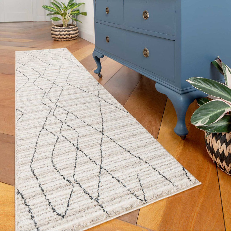 Granada Moroccan Shag Area Rug, Runner 60 x 240cm