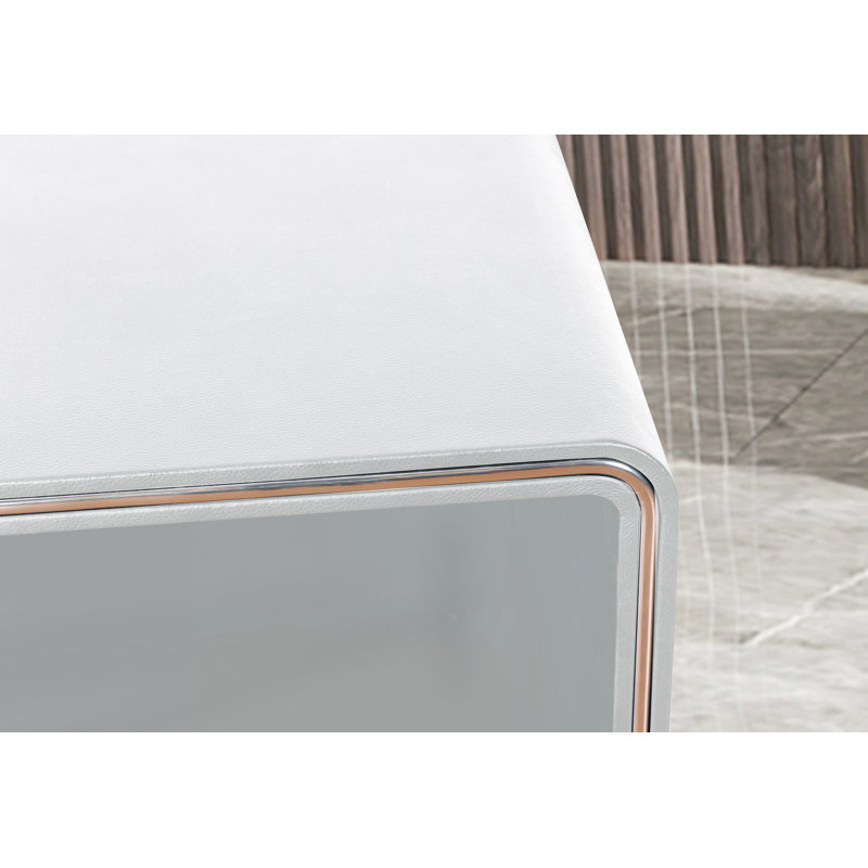 Table de chevet Greatime Great PN288BK-R, noir, Blanc