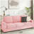 83.86"Snowfleece Fabric sofa,Modern Compressed Couch,3-Seater Sofa, Furniture for Living Room,Bedroom,office ,Pink