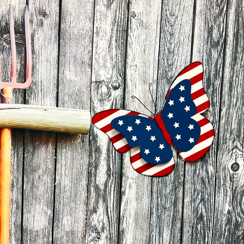 Porte patriotique papillon