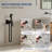 Square Bidet Faucet with Handheld Sprayer, Hot and Cold Temperature Control, Brass Body-116649942