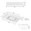 Plateau de meuble-lavabo simple 36 po en pierre de quartz avec lavabo - pour remplacement de meuble-lavabo, sans armoire