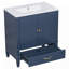 Meuble-lavabo de style rétro 30 po avec lavabo, rangement multifonctionnel et porte à fermeture en douceur-1952463476