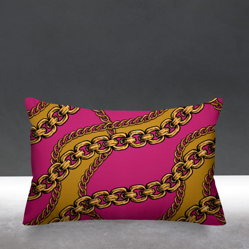 Housse de coussin d'extérieur carré Alessia, 14 po x 20 po, Rose, Rectangle