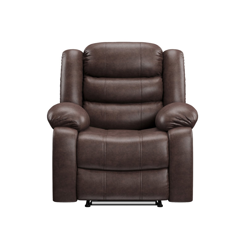 Fauteuil inclinable oscillant avec éclairage DEL, brun