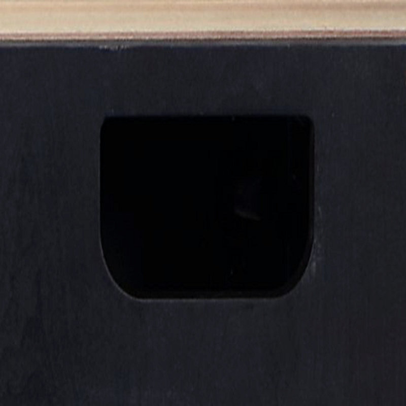 Armoire console à finition argent métallique et noyer