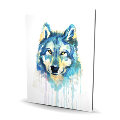 Aquarelle de loup - reproduction d'art sur toile pour chien