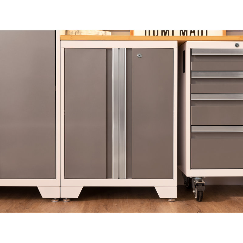 Ensemble de 14 armoires de rangement en acier Bold Series, Gris clair