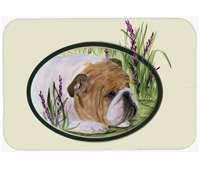 English Bulldog Glass Cutting Board