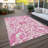 Chayden Washable Damask Indoor / Outdoor Rug-98168863