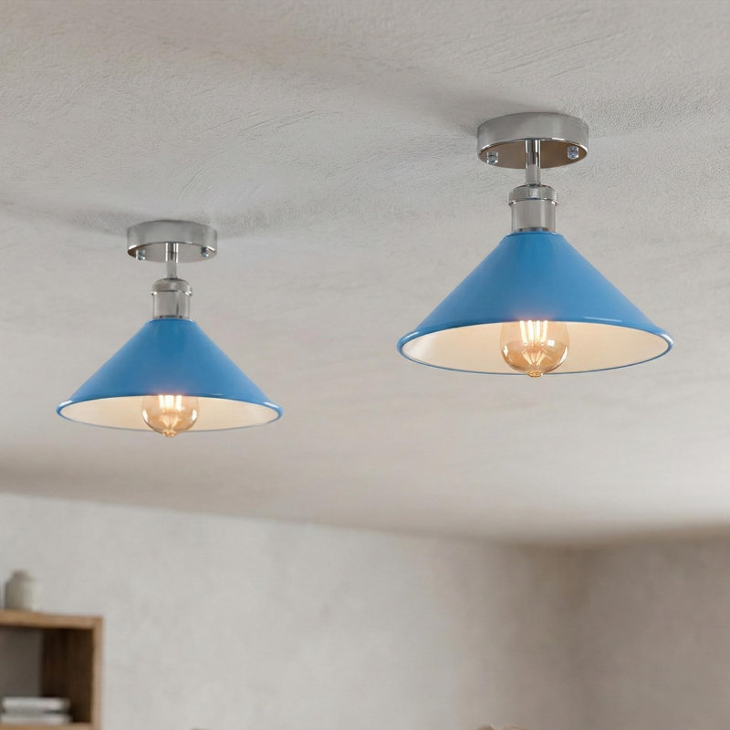 Semi Flush Mount, Blue