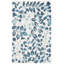 Tapis floral en coton touffeté à la main Jardin Ivoire / Bleu-94664279
