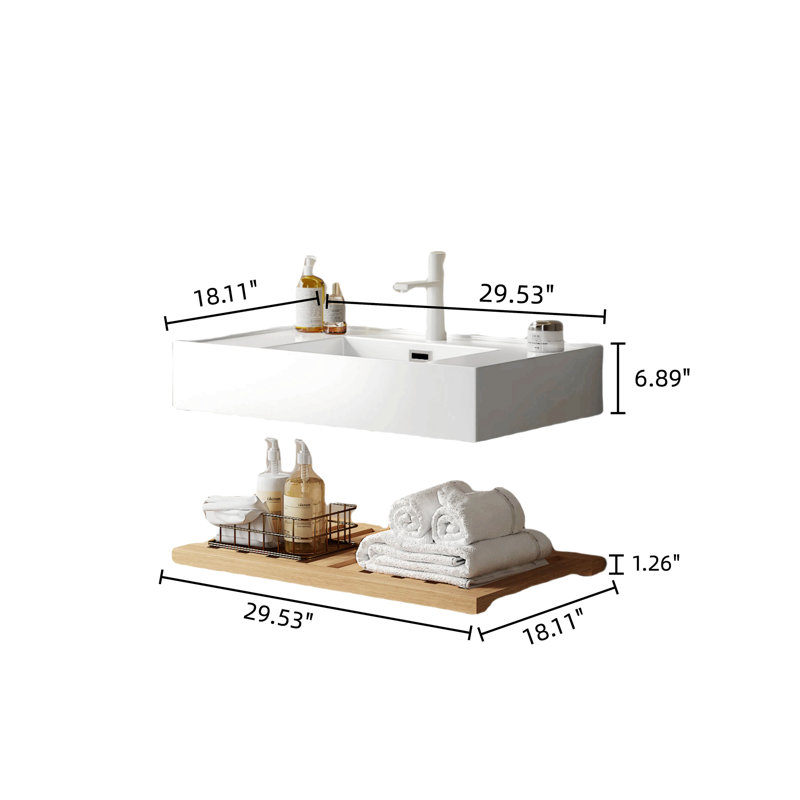 Meuble-lavabo de 36 po avec lavabo, meuble de rangement autoportant rayé avec tiroir et structure de support en métal, tablette ouverte, lavabo en céramique noire, grain de bois noyer foncé
