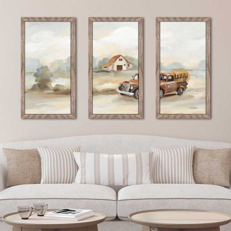 "The Old Farm" par Silvia Vassileva, impression sur acrylique 3 pièces, H 25,5 po x l 40,5 po x P 1 po