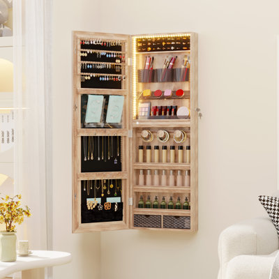 14.6'' Wide Jewellery Armoire with Full Length Mirror