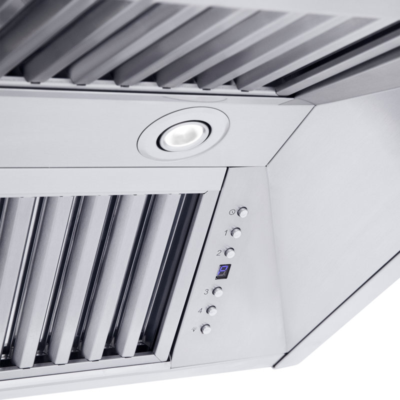 48" Professional 500 CFM Convertible Wall Mount Range Hood in Stainless Steel