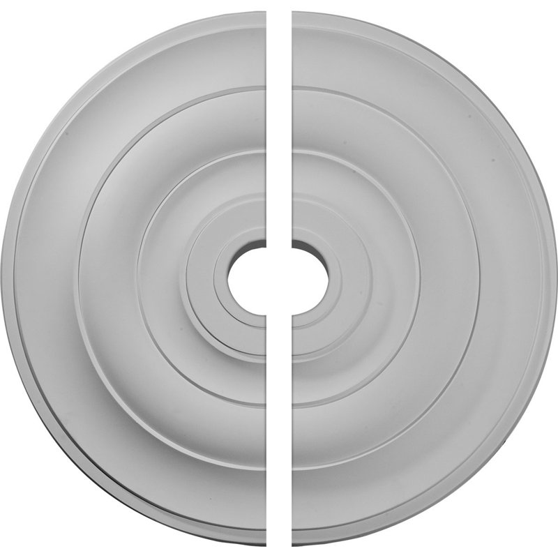 Médaillon de plafond Endurathane Jefferson, DE 26 1/2 po x P 3 5/8 po x P 1 1/2 po (convient aux auvents jusqu'à 5 po), deux pièces, apprêté en usine