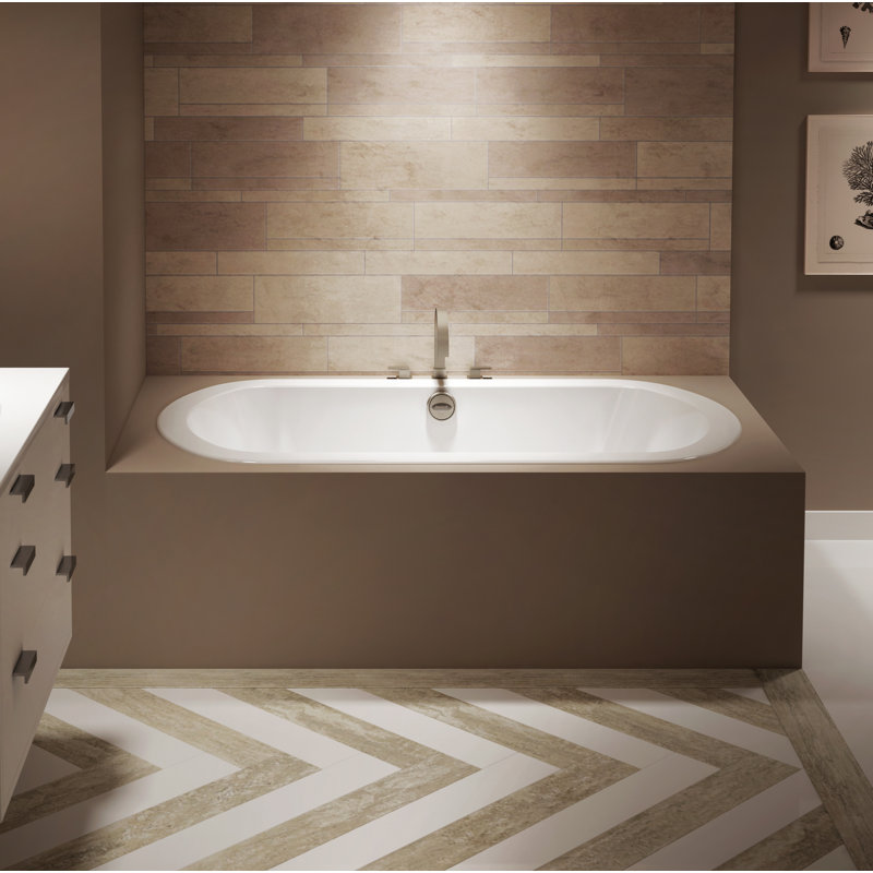 Anza™ Pure Chromatherapy 72" x 42" Drop in Air Bathtub, White