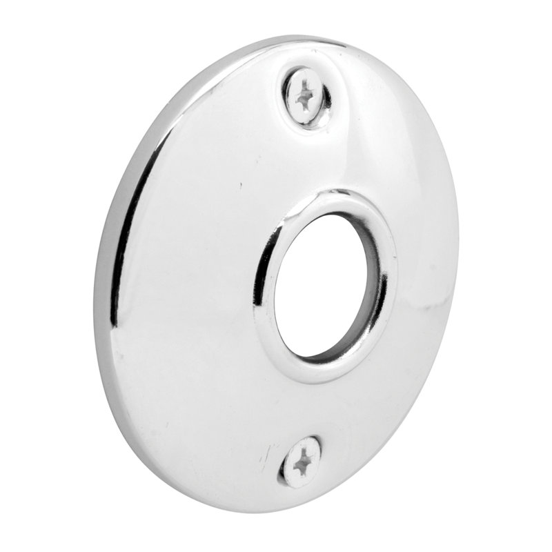 Rosettes plaquées en chrome de 2 1/4 po de diamètre (paquet de 2), H 5,35 po x l 3,75 po x P 0,7 po, Chrome chrome