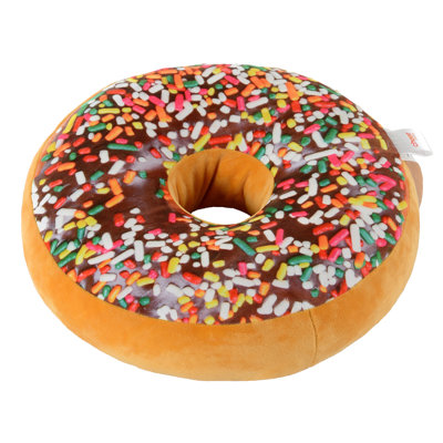 Reversible Plush Donuts Throw Pillow