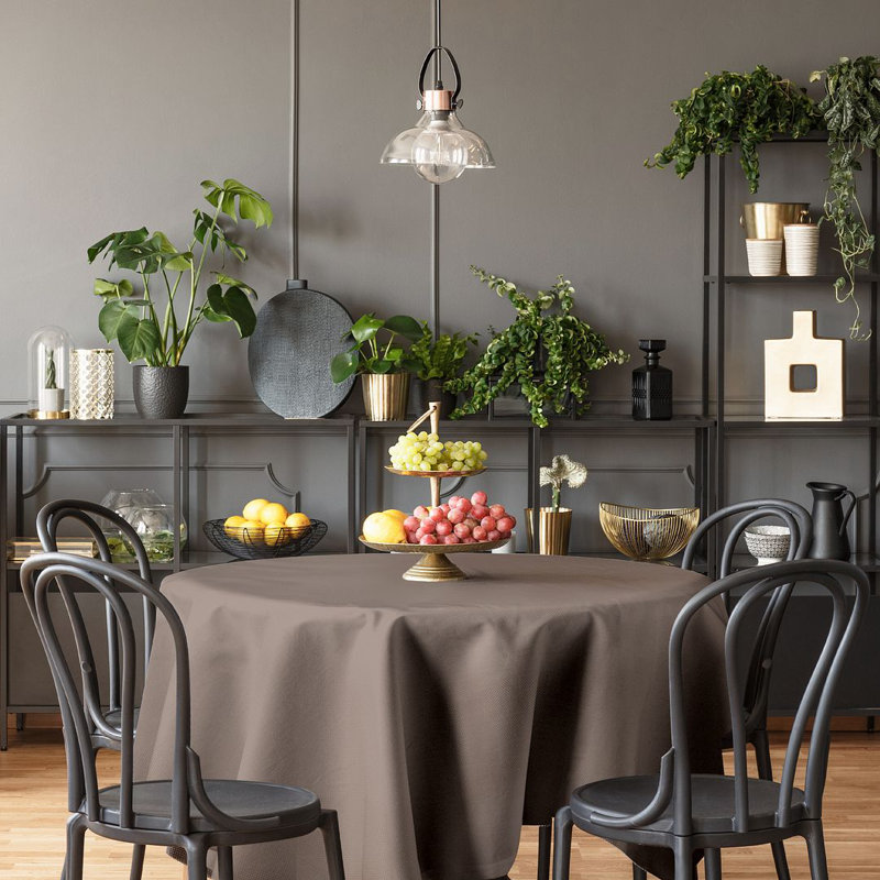 Faux Linen Tablecloth, 102" x 80", Barley