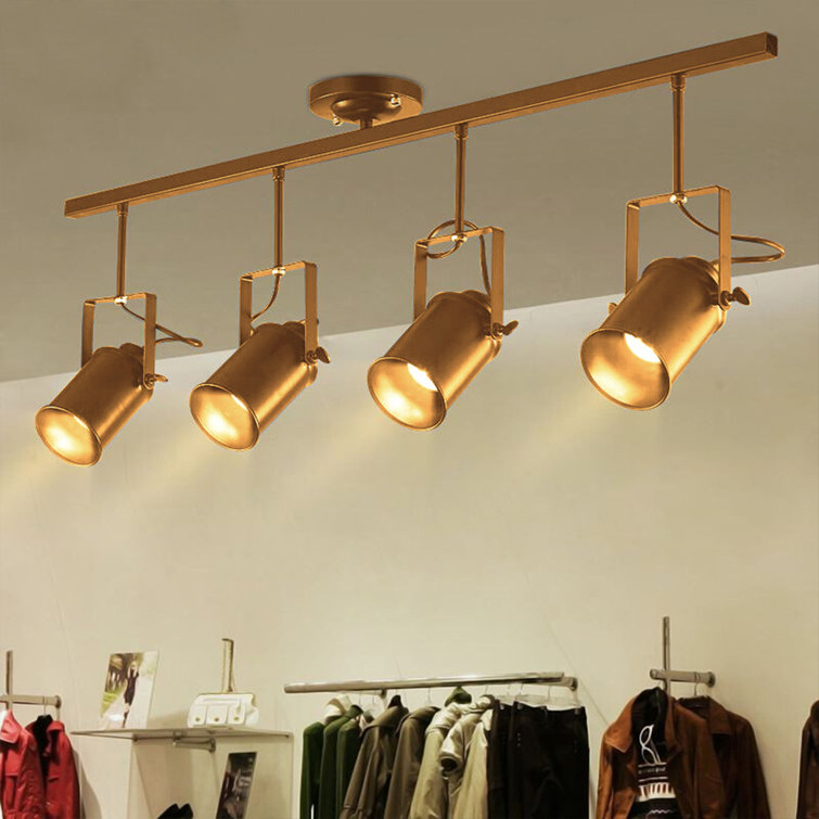 Gold Finished Four Light 39'' Wide Led Spotlight