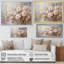 «Pink Roses Farmhouse Charm - Roses, art sur toile-715657714-674588146-674588147