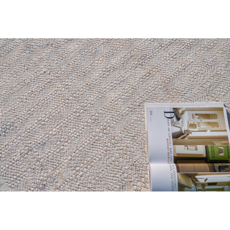 Echo Geometric Area Rug in Ivory, Rectangle 3' x 5'