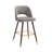 Loganville Velvet Upholstered Bar Stool with Rubberwood Legs-1834192567