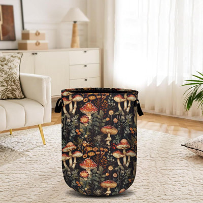 Mushroom Weed Laundry Basket Laundry Hamper Collapsible Oxford Cloth With Handle Clothes Toy Storage Bin For Bathroom Laundry Room Bedroom