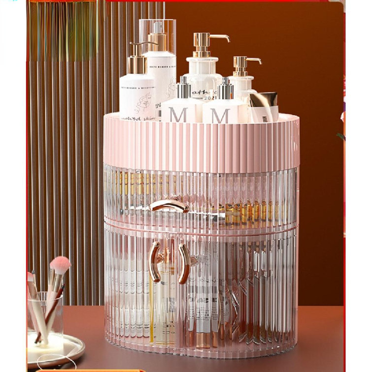 Everly Quinn Acrylic 3 Compartment Makeup Organizer