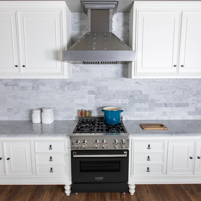 ZLINE 30" Legacy Dual Fuel Range, Black Matte Stainless Steel