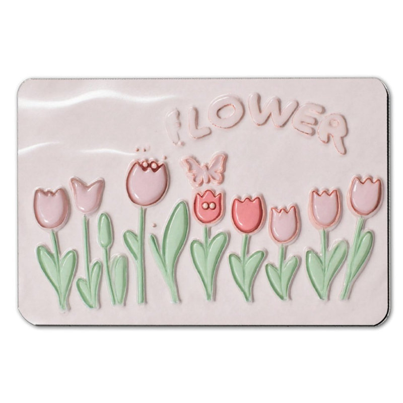Mignon tapis de bain en forme de tulipe gaufrée, 36 po x 24 po