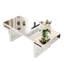 Table basse à miroir rectangulaire de luxe 47 pouces avec verre trempé cannelé, table d'appoint moderne pour canapé, assemblage facile en 2 étapes, style luxueux léger, emballage renforcé