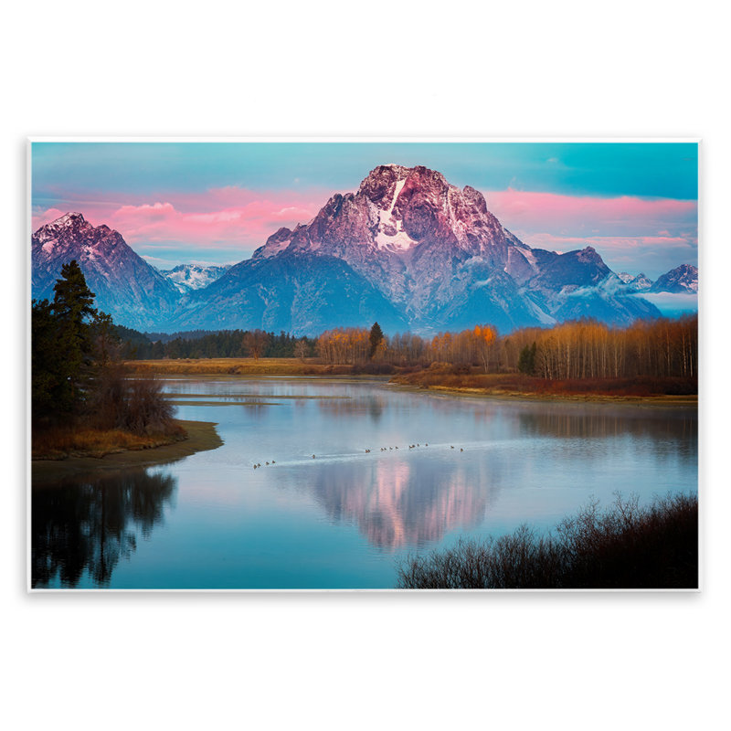 «Vast Mountain Lake», reproduction d'art sur plaque murale par Rick Berk, H 13 po x l 19 po
